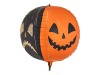 Balon foliowy Straszne dynie Halloween pomarańczowo-czarny 50 cm