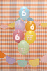 Balony lateksowe 6 urodziny Happy 6 Birthday mix 30 cm 6 szt.