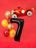 Balon foliowy Cyfra 7 czarny 86 cm