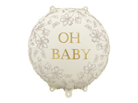 Balon foliowy Baby Shower pastylka Oh Baby 35 x 35 cm
