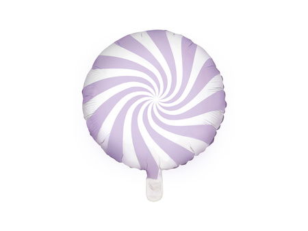 Balon foliowy Cukierek jasny liliowy lawendowy 35 cm