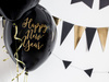 Balon lateksowy Sylwester Happy New Year Pastel czarny 30 cm 50 szt.