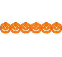 Girlanda papierowa Dynie Halloween pomarańczowa 300 cm