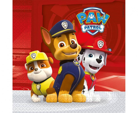 Serwetki papierowe Paw Patrol - Ready For Action, rozm. 33 x 33 cm, 20 szt.