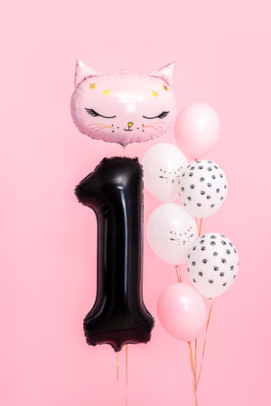 Balon foliowy Cyfra 1 czarny 86 cm