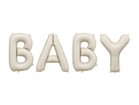 Balon foliowy Baby, 140x43 cm, beż