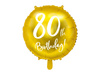 Balon foliowy 80 urodziny 80th Birthday złoty 45 cm