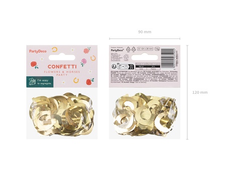Konfetti Podkowy złote 15 g