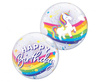 Balon Takara BUBBLE BALLOON Birthday Rainbow Unicorn, 22"