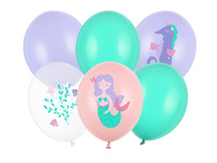 Balony lateksowe Morskie Świat mix 30 cm 6 szt.
