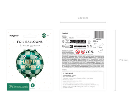 Balon foliowy Happy Birthday piłki 35 x 35 cm