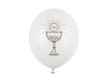 Balony 30cm, IHS, Pastel Pure White (1 op. / 50 szt.)