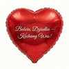 Balon personalizowany Serce czerwone 45 cm z helem 