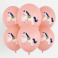Balony 30 cm, Konik, Pastel Pale Pink (1 op. / 6 szt.)