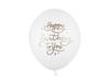 Balony 30 cm, Happy Birthday To You, Pastel Pure White (1 op. / 50 szt.)