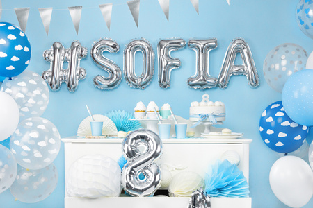 Balon lateksowy Chmurki Crystal przezroczysty 30 cm