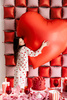 Balon foliowy Walentynki Serce czerwony 136 x 129 cm