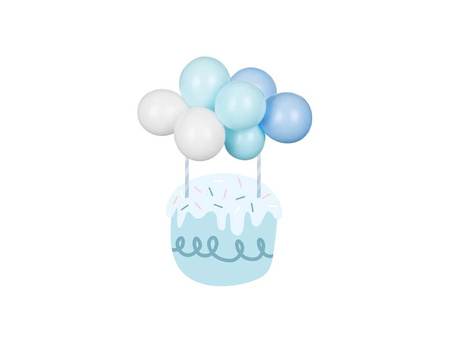 Balonowy topper na tort, niebieski,  29 cm