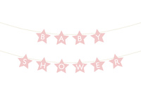 Baner Baby shower jasnoróżowy 290 x 16,5 cm
