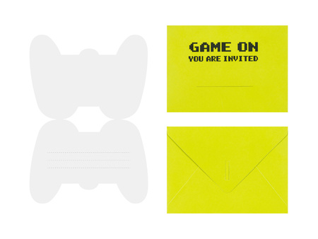 Zaproszenia Gamepad, mix (1 op. / 6 szt.)