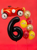 Balon foliowy Cyfra 6 czarny 86 cm