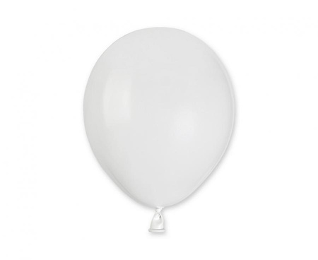 Balony A50 pastel 5" - białe 01/