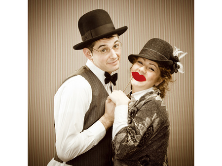 Rekwizyty do fotobudki Karteczki Usta czerwone 6 szt. PartyDeco