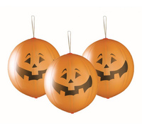 Balony lateksowe Premium Dynie piłki z gumką Halloween pomarańczowe 45 cm 3 szt.