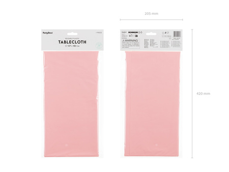 Obrus jednorazowy różowy 137 x 183 cm 1 szt. PartyDeco