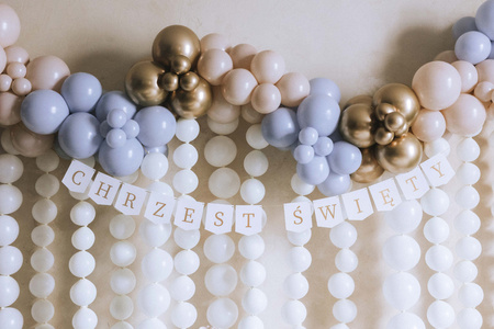 Baner ''Chrzest Święty'', 2 m, biały
