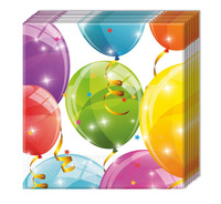 #PS Serwetki Sparkling Balloons, 33x33 cm, 20 szt.