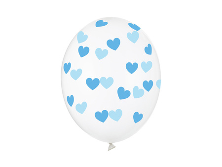 Balony 30cm, Serduszka, Crystal Clear (1 op. / )