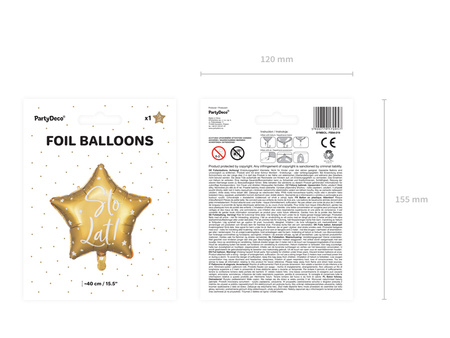 Balon foliowy Sto Lat! złoty 40 cm