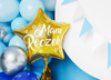 Balon foliowy Gwiazdka Mam Roczek złoty 48 cm