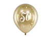 Balony lateksowe 50 urodziny Happy 50 Birthday Glossy złote 30 cm 6 szt.