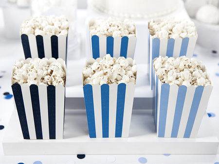 Pudełka na popcorn 7,5 x 7,5 x 12,5 cm 6 szt.