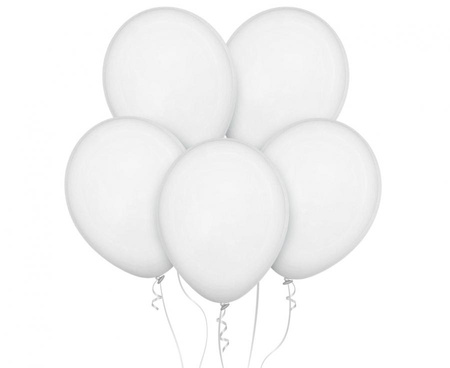 Balon lateksowy Pastel White biały 28 cm