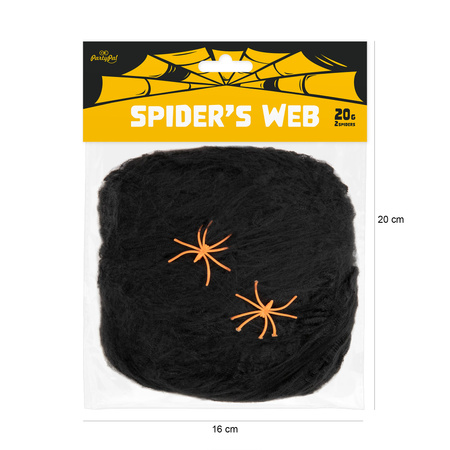 Pajęczyna Halloween czarna 20g