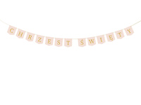 Baner Chrzest Święty jasnoróżowy 2 m