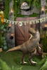 Balon foliowy Jurassic World T-Rex brązowy 92 x 98 cm