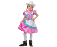 Zestaw dla dzieci Elegancka Kowbojka (sukienka, pasek, kapelusz, chustka) , rozm.130/140 cm