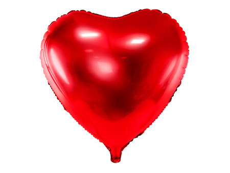 Balon foliowy Walentynki Serce czerwony 45 cm
