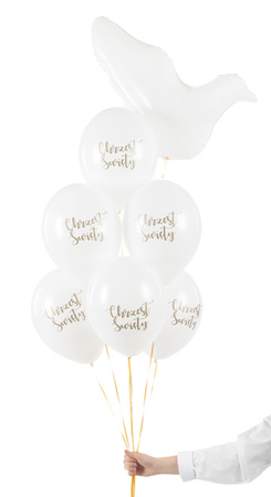 Balony 30 cm, Chrzest Święty, Pastel Pure White (1 op. / )