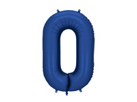 Balon foliowy Cyfra 0 granatowy 86 cm