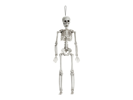 Dekoracja Kościotrup Halloween biała 40 cm
