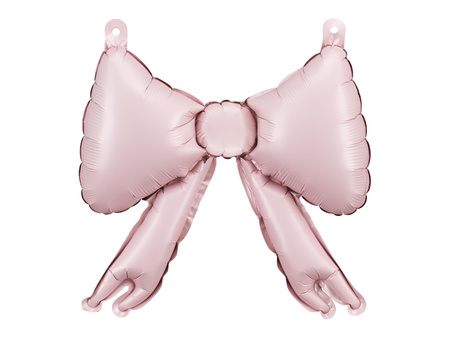 Balony foliowe do girland Kokardy, 25,5 x 25 cm, pudrowy róż (1 op. / 5 szt.)
