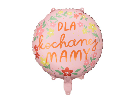 Balon foliowy Dla kochanej mamy 45 cm