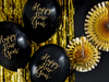 Balon lateksowy Sylwester Happy New Year Pastel czarny 30 cm 50 szt.