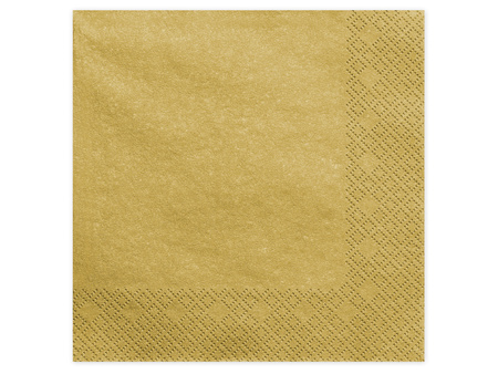 Serwetki papierowe trójwarstwowe złote metaliczne 40 x 40 cm 20 szt.