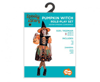 Strój Dyniowa Czarownica Halloween dla dzieci rozm. 120/130 cm